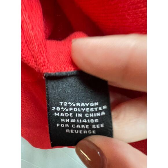 Verve Ami Open Front Long Sleeves Red Knit Cardigan Small - Picture 5 of 7